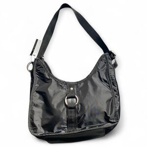 Y2K black nylon shoulder bag